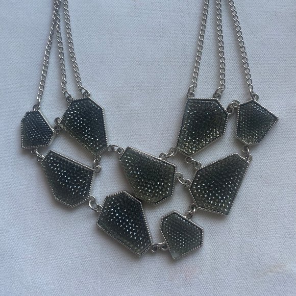Necklace - pebbly pave shapes - Picture 1 of 5